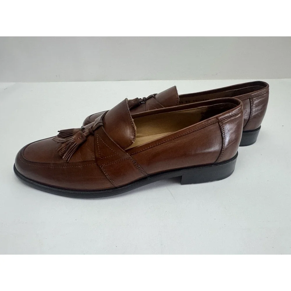 Johnston & Murphy Brown Tasseled‎ Slip On Loafers Dress Casual Shoes 8.5 Medium